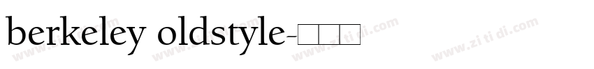 berkeley oldstyle字体转换